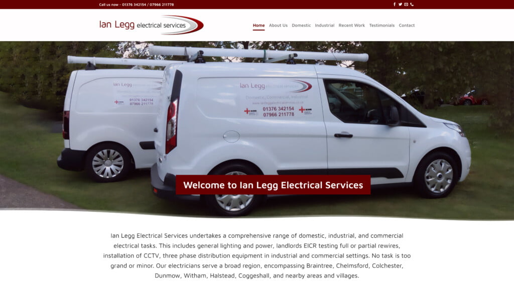 Ian Legg Electrical Services Website